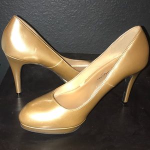 Cute gold high heels